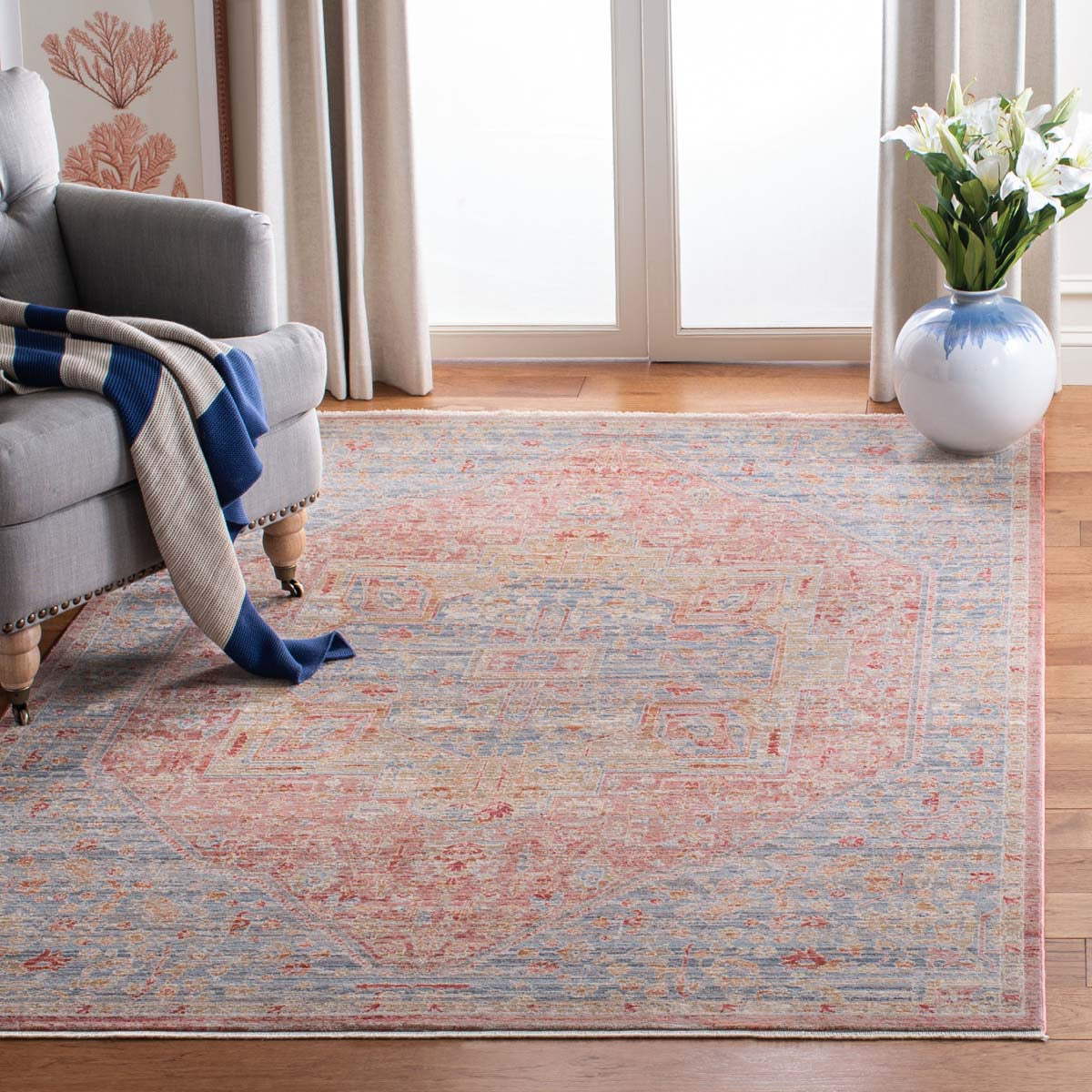 Safavieh Kenitra 600 630 Rug, KRA630 - Blue / Pink