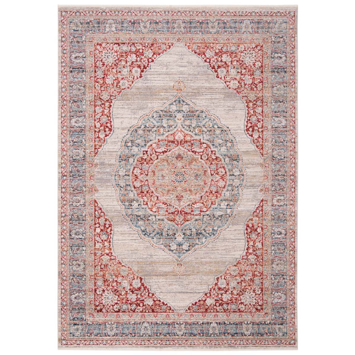 Safavieh Kenitra 600 678 Rug, KRA678 - Ivory / Red