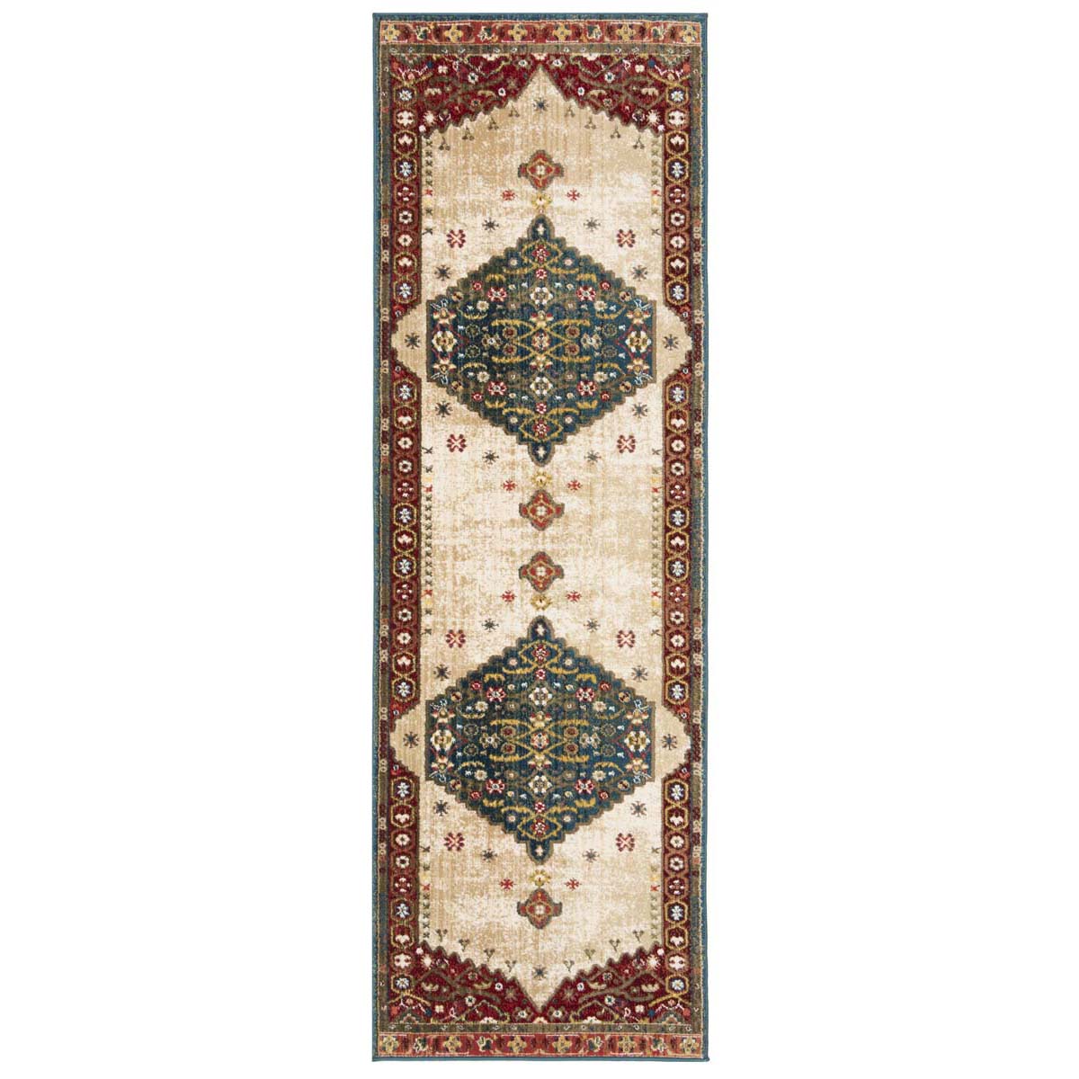 Safavieh Kashan 300 Rug, KSN300 - Blue / Red