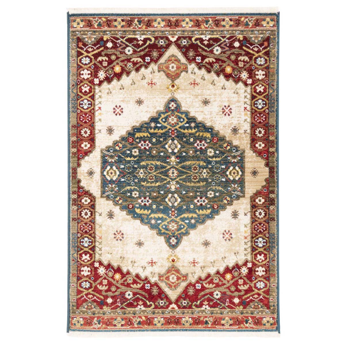 Safavieh Kashan 300 Rug, KSN300 - Blue / Red