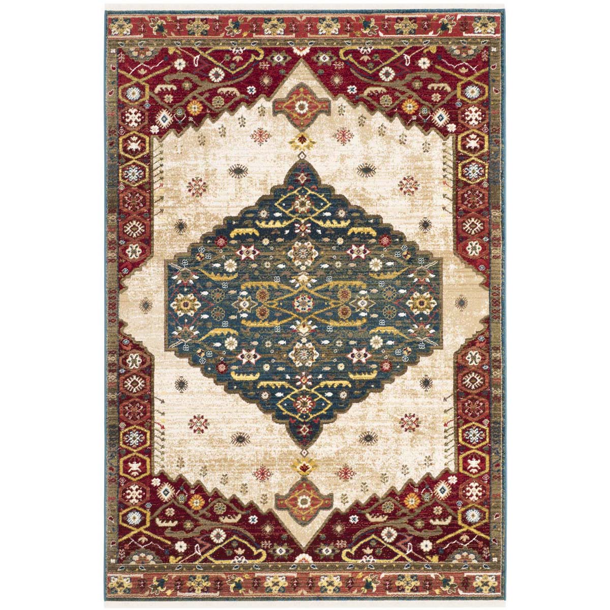 Safavieh Kashan 300 Rug, KSN300 - Blue / Red