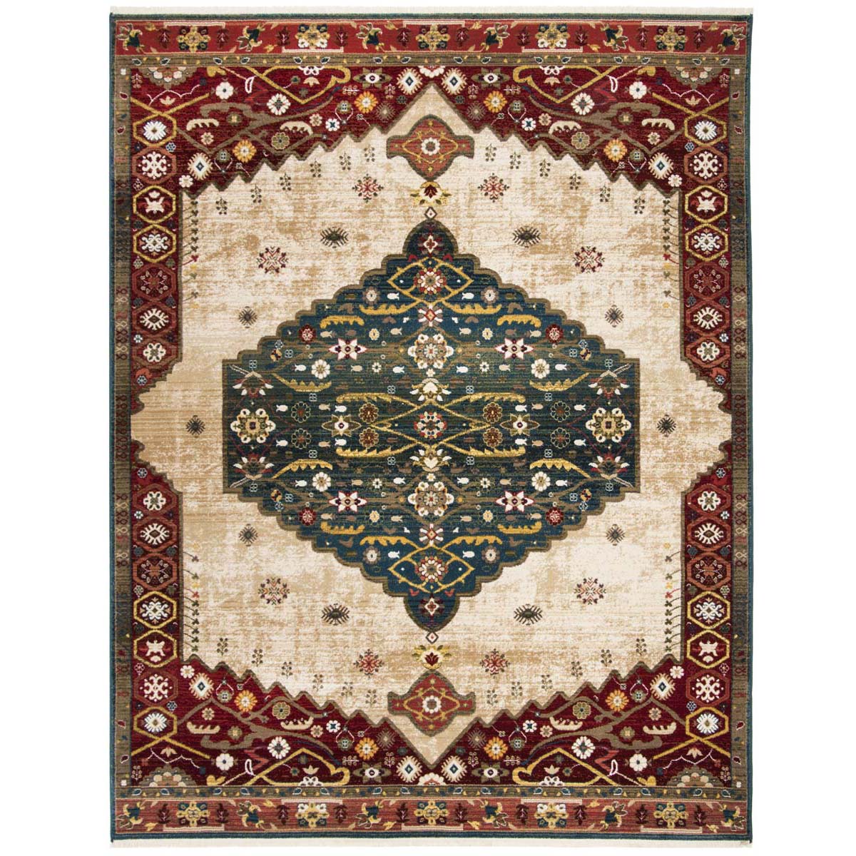 Safavieh Kashan 300 Rug, KSN300 - Blue / Red