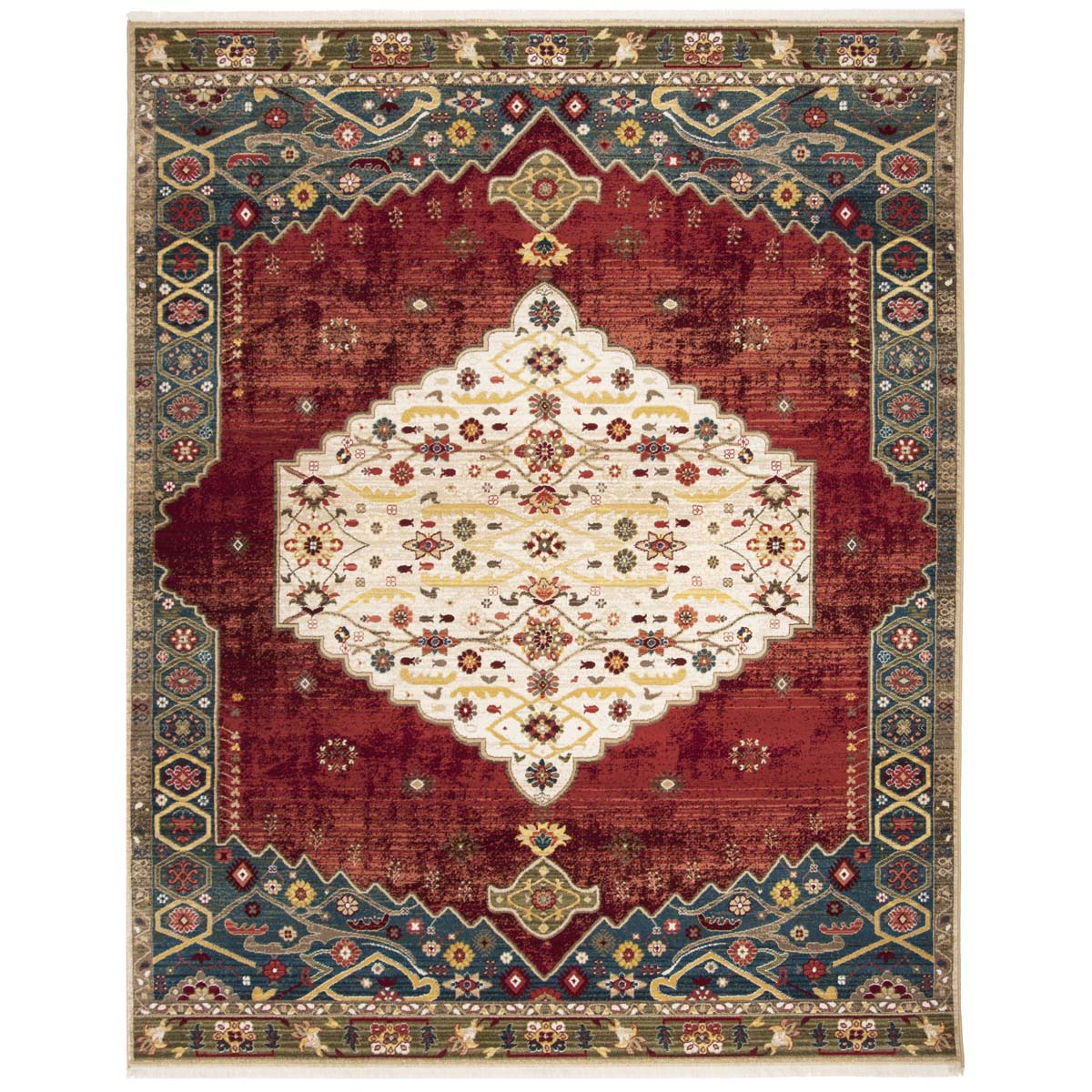 Safavieh Kashan 300 Rug, KSN300 - Ivory / Blue