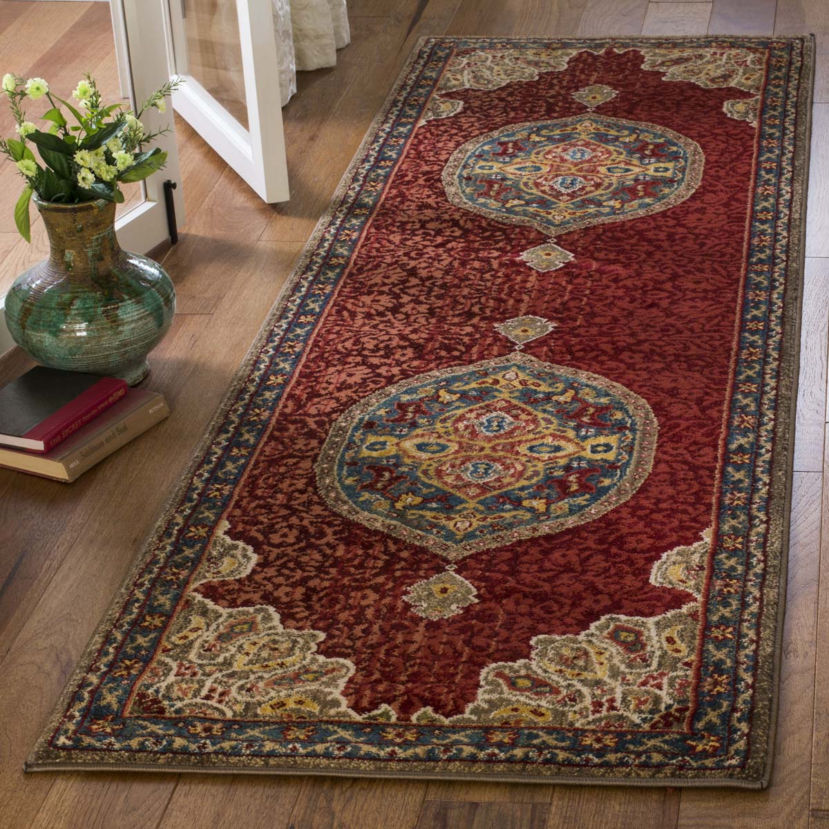 Safavieh Kashan 302 Rug, KSN302 - Red / Blue