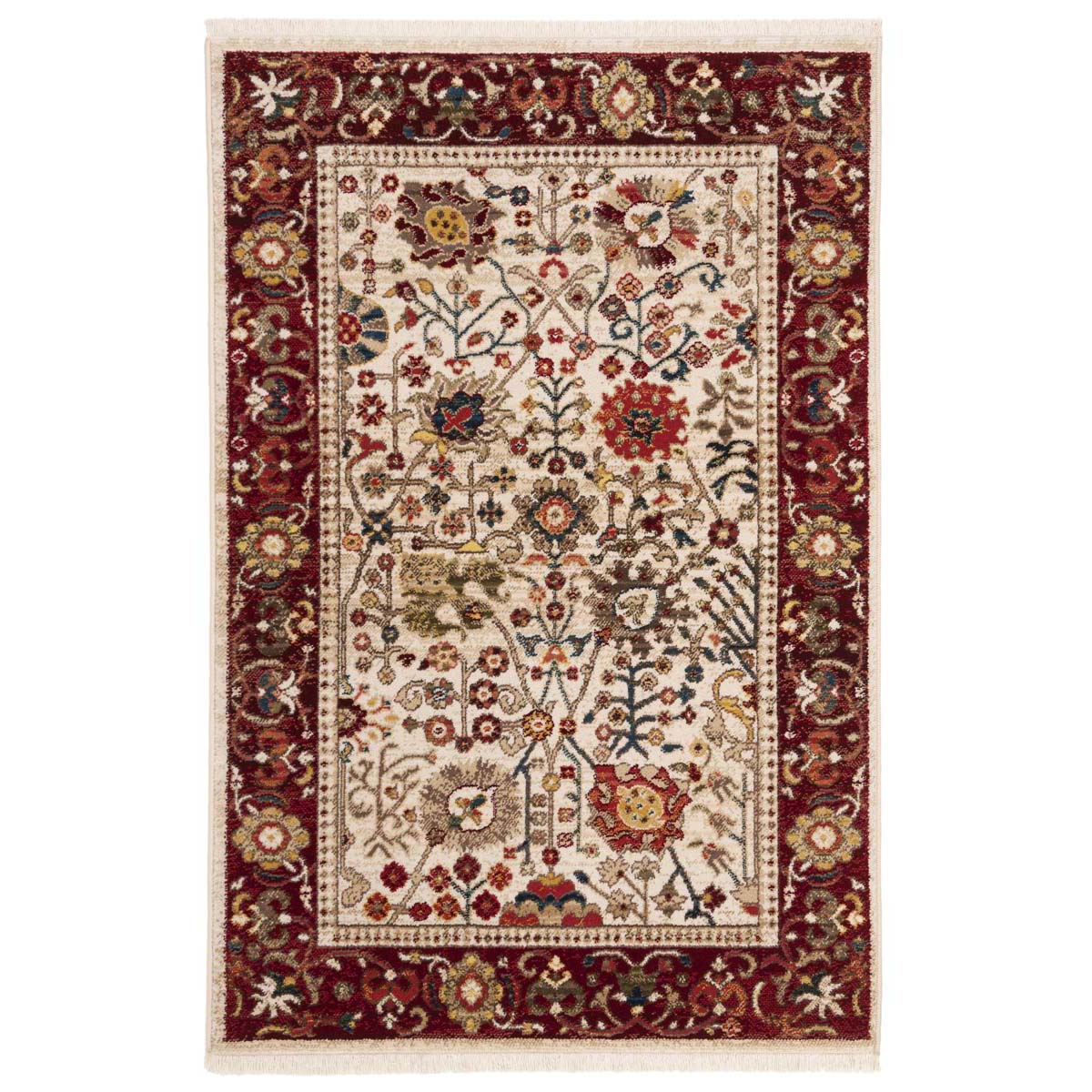 Safavieh Kashan 303 Rug, KSN303 - Ivory / Red