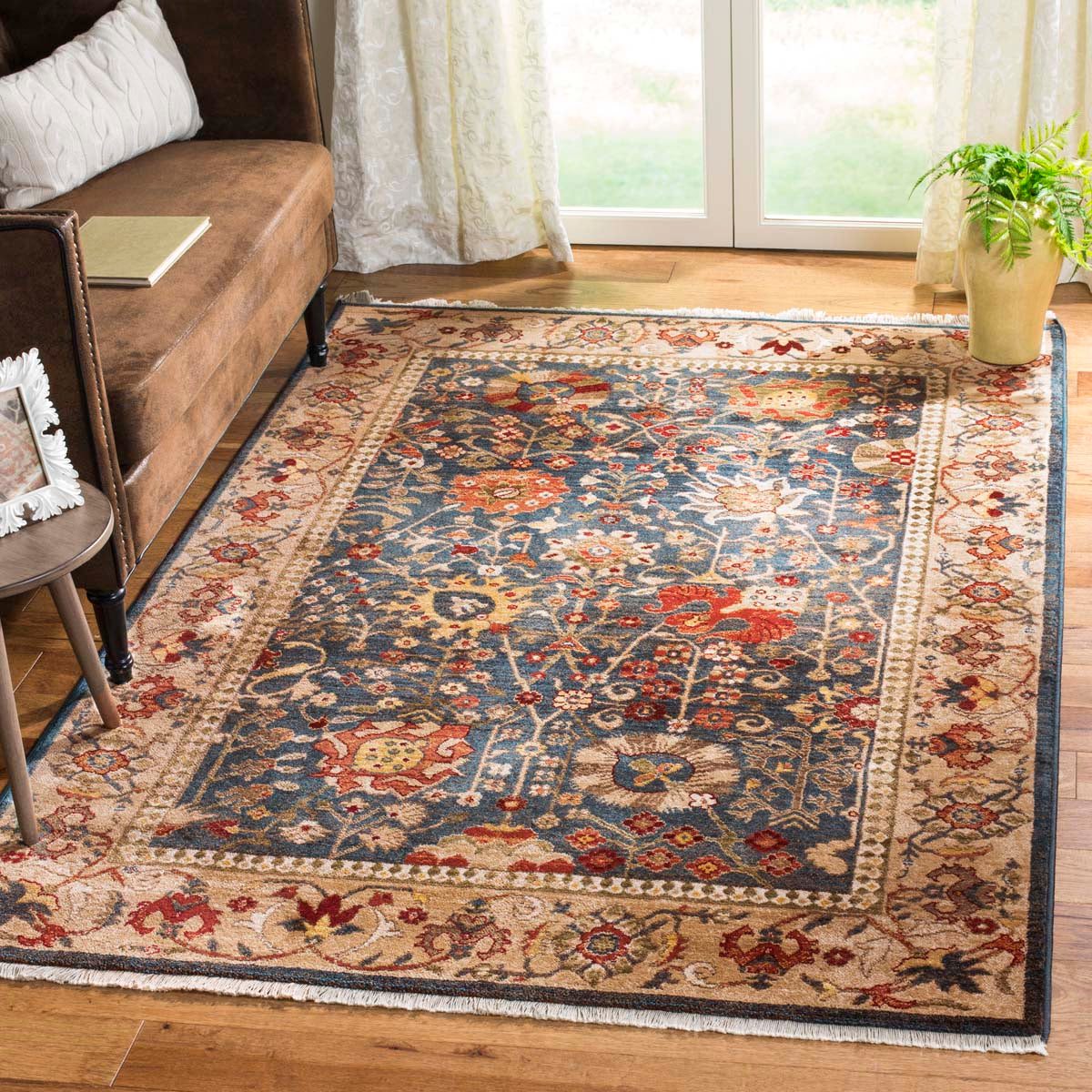 Safavieh Kashan 303 Rug, KSN303 - Blue / Tan