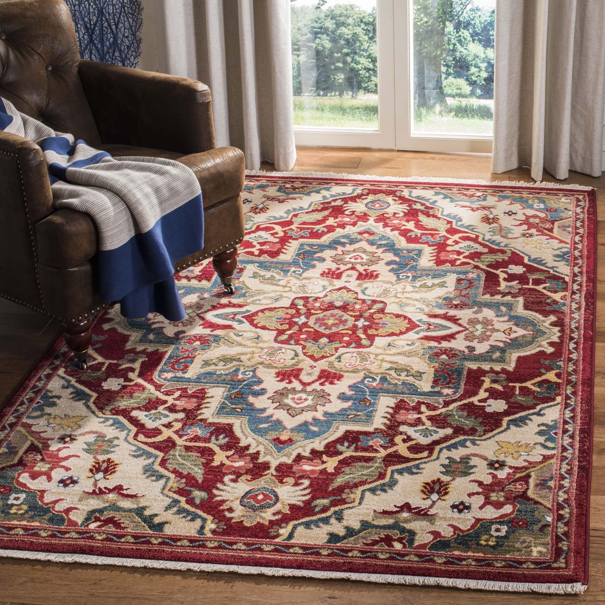 Safavieh Kashan 304 Rug, KSN304 - Red / Beige