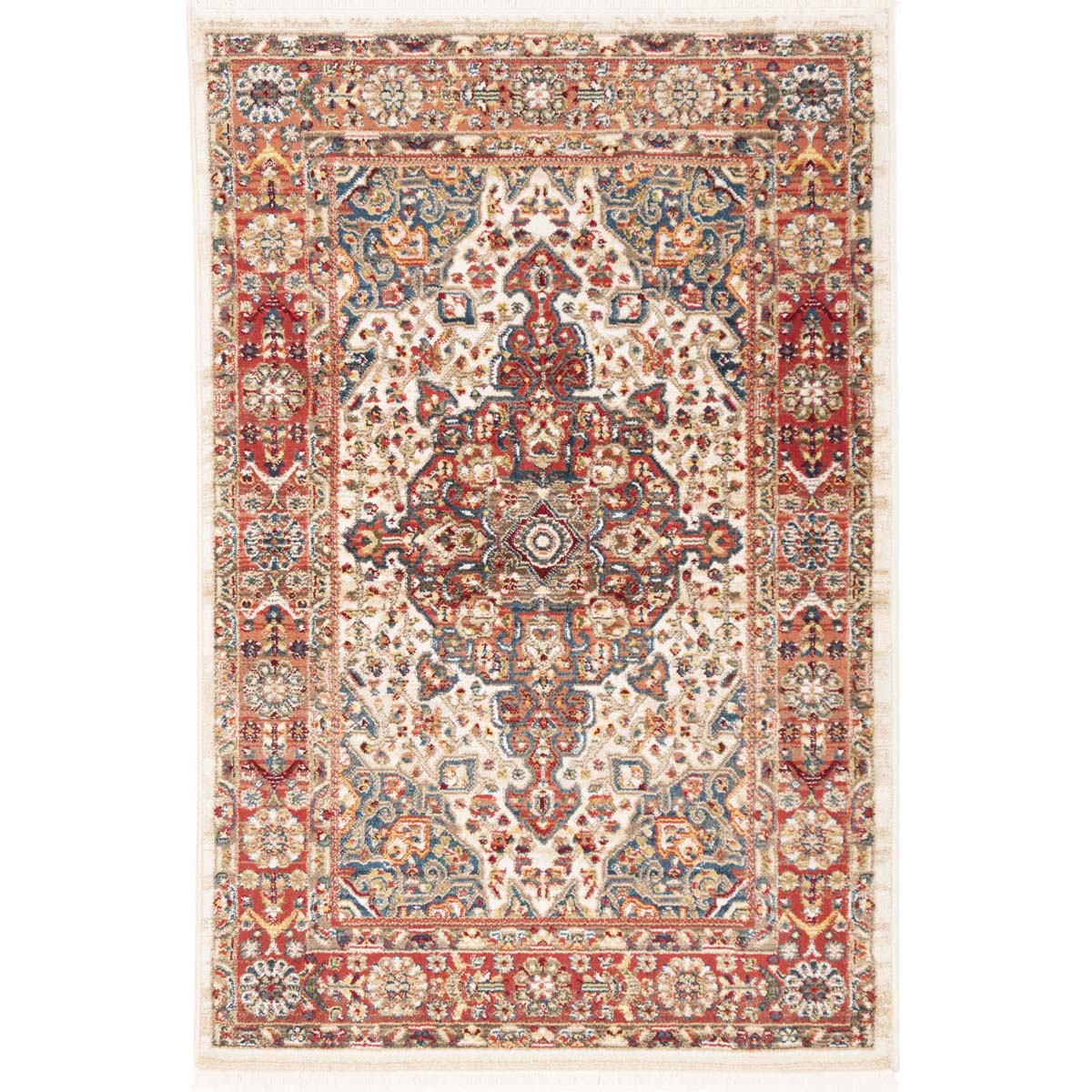 Safavieh Kashan 305 Rug, KSN305 - Ivory / Blue