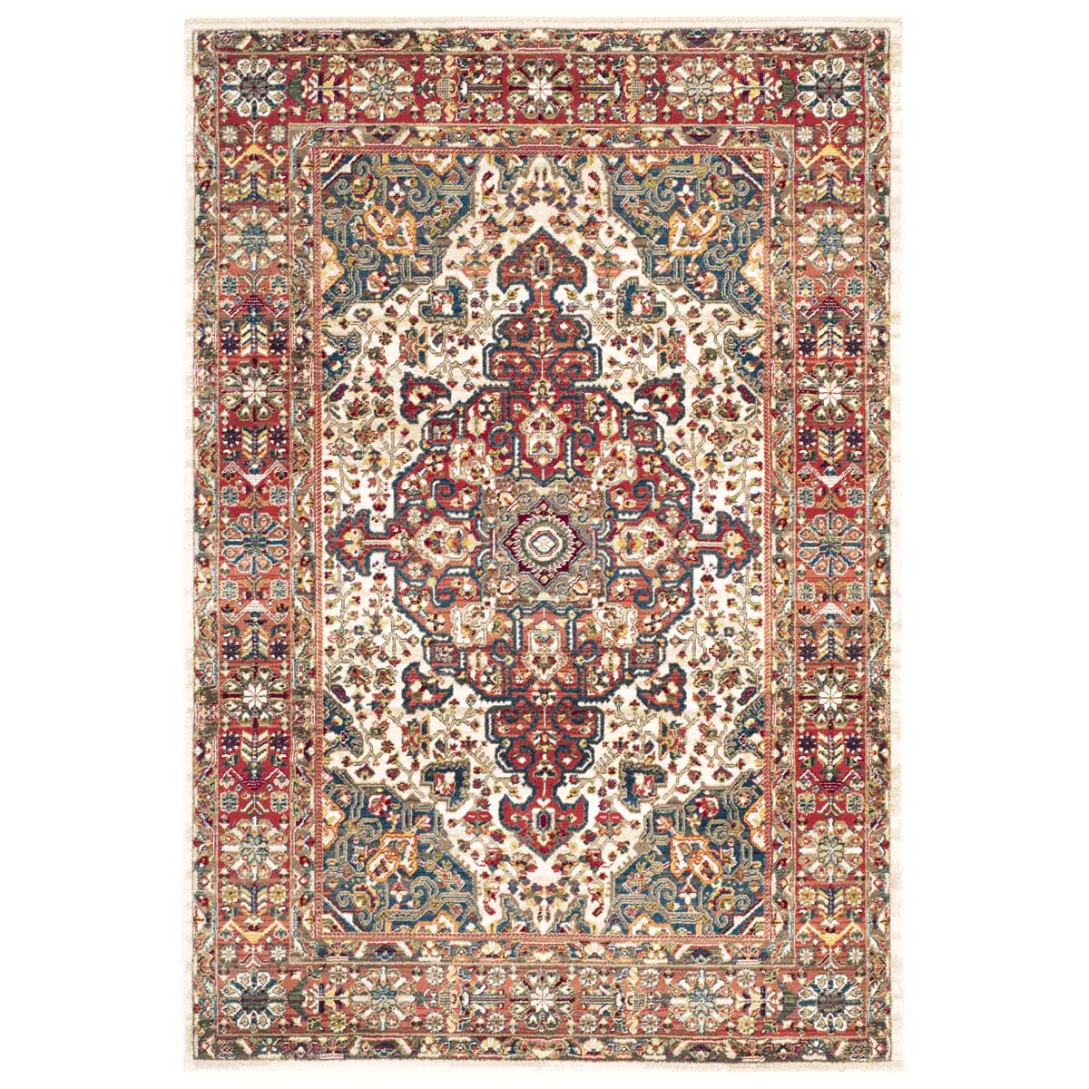 Safavieh Kashan 305 Rug, KSN305 - Ivory / Blue