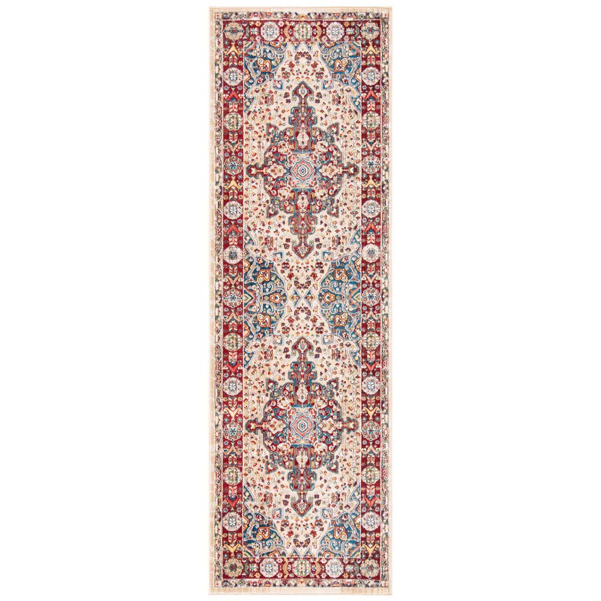 Safavieh Kashan 305 Rug, KSN305 - Ivory / Red