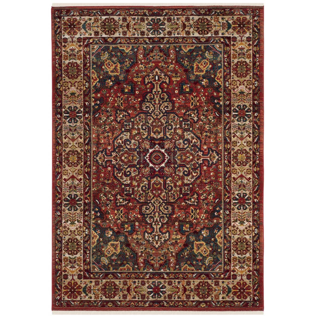 Safavieh Kashan 305 Rug, KSN305 - Red / Ivory