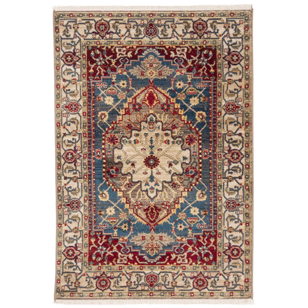 Safavieh Kashan 306 Rug, KSN306 - Ivory / Blue