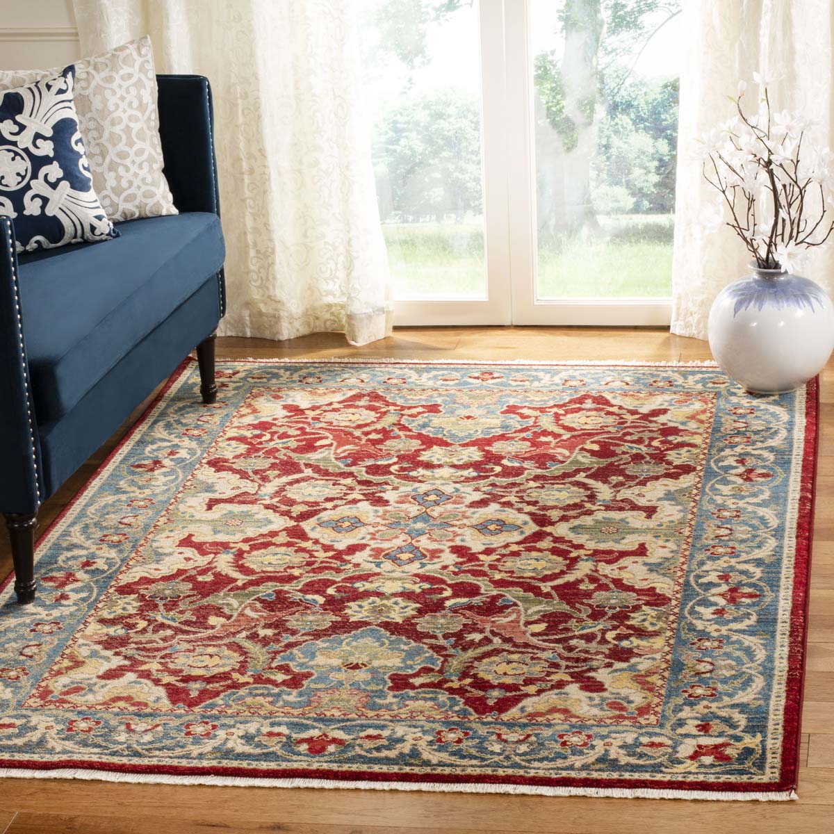 Safavieh Kashan 307 Rug, KSN307 - Red / Blue