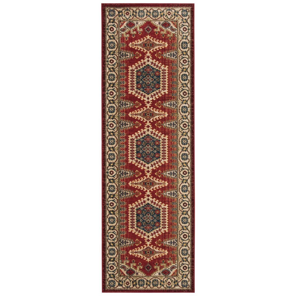 Safavieh Kashan 308 Rug, KSN308 - Red / Ivory