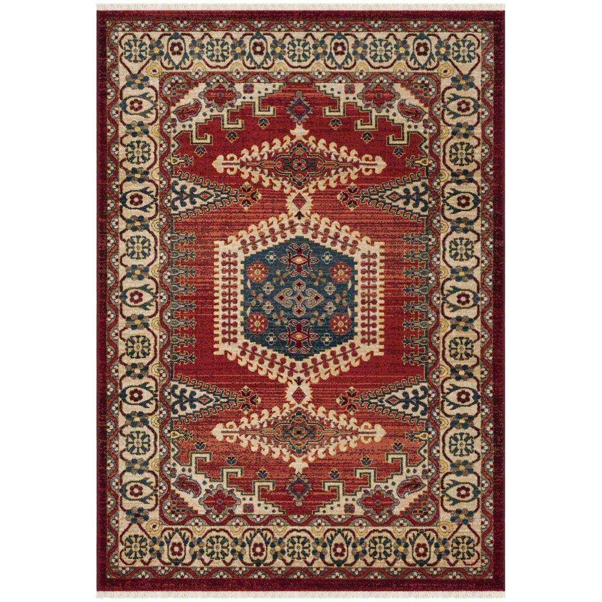 Safavieh Kashan 308 Rug, KSN308 - Red / Ivory