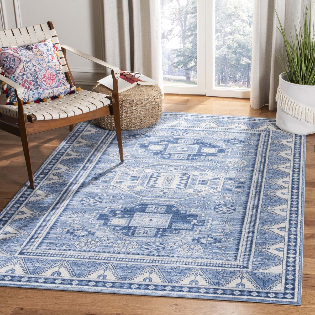 Safavieh Kazak 100 118 Rug, KZK118 - Blue / Grey