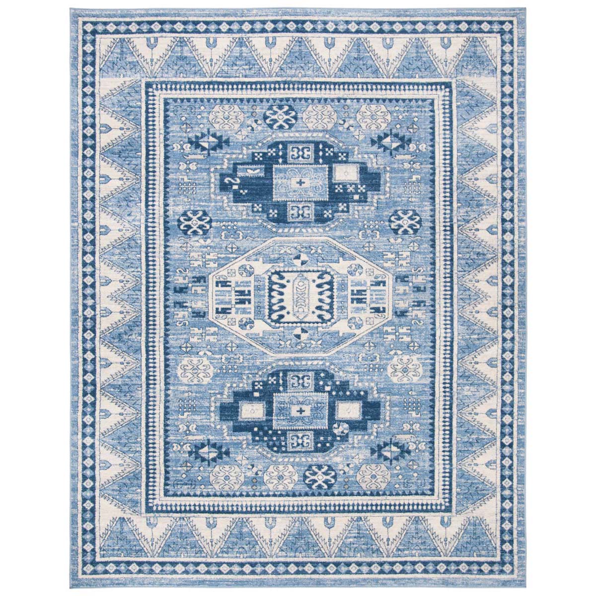 Safavieh Kazak 100 118 Rug, KZK118 - Blue / Grey