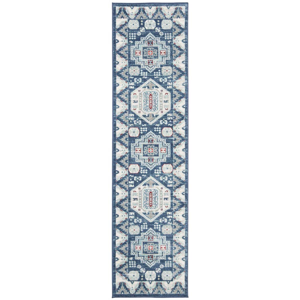 Safavieh Kazak 100 118 Rug, KZK118 - Blue / Creme