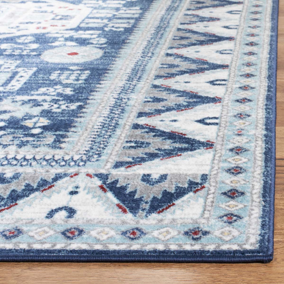 Safavieh Kazak 100 118 Rug, KZK118 - Blue / Creme