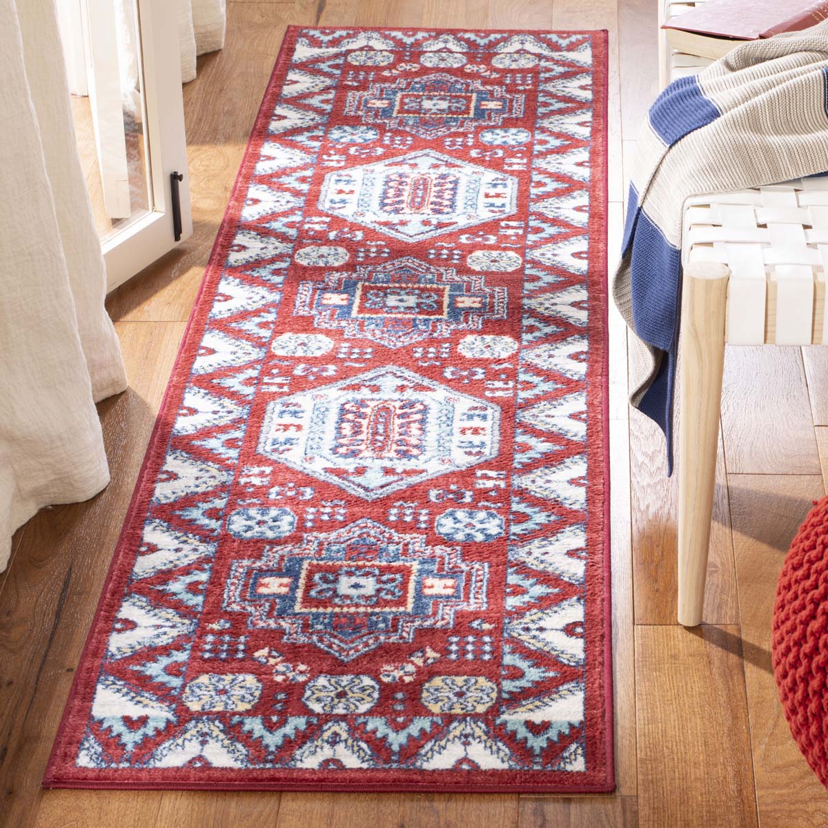 Safavieh Kazak 100 118 Rug, KZK118 - Red / Blue