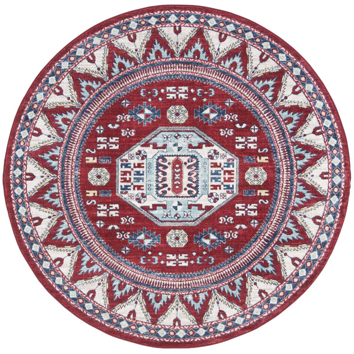 Safavieh Kazak 100 118 Rug, KZK118 - Red / Blue