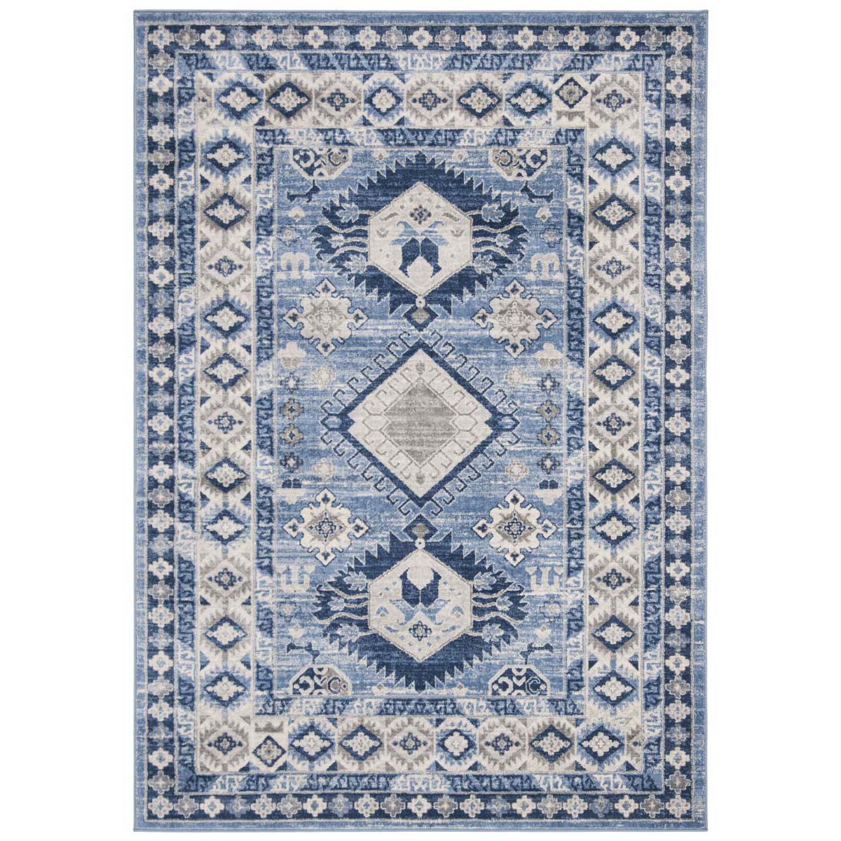 Safavieh Kazak 100 119 Rug, KZK119 - Blue / Creme