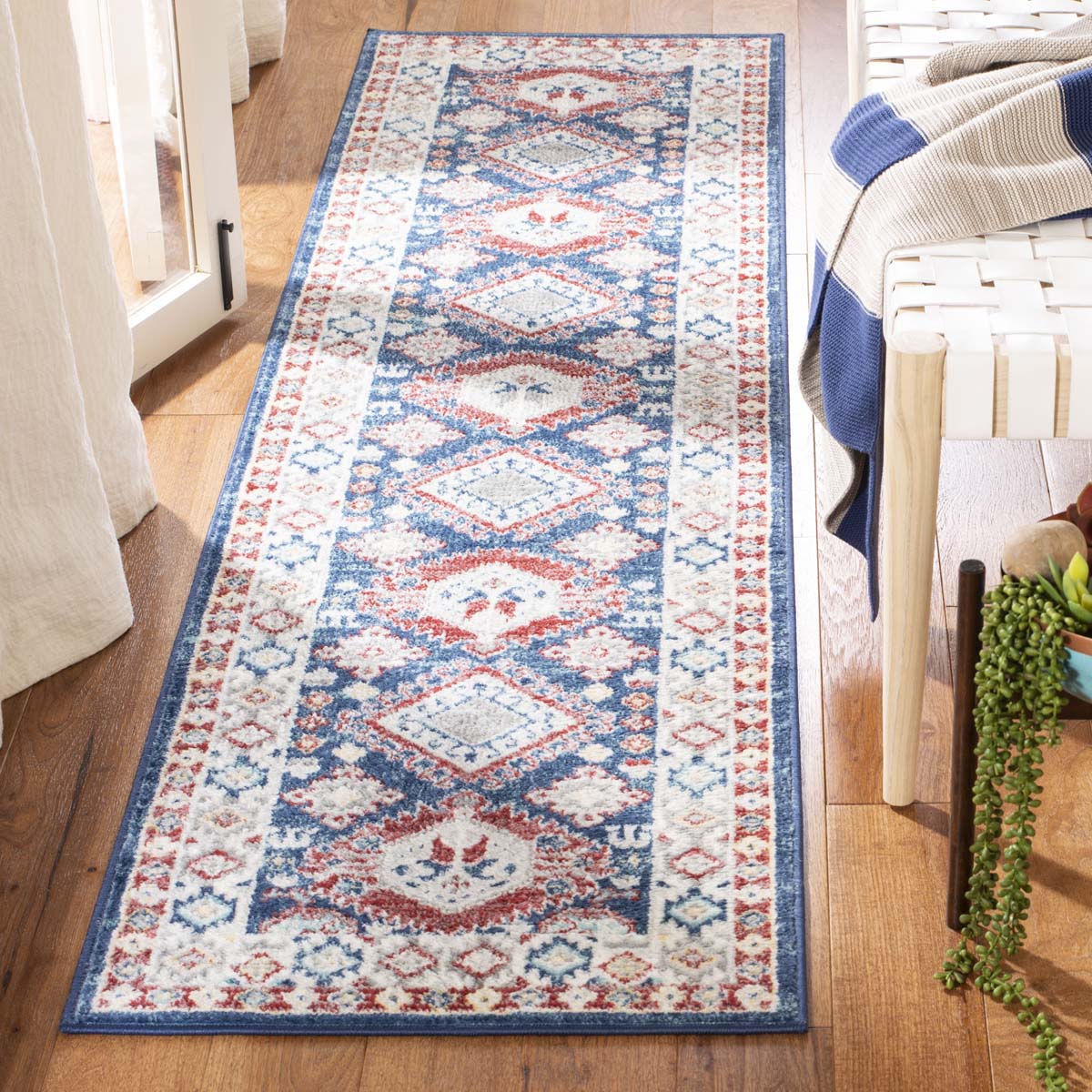 Safavieh Kazak 100 119 Rug, KZK119 - Navy / Red