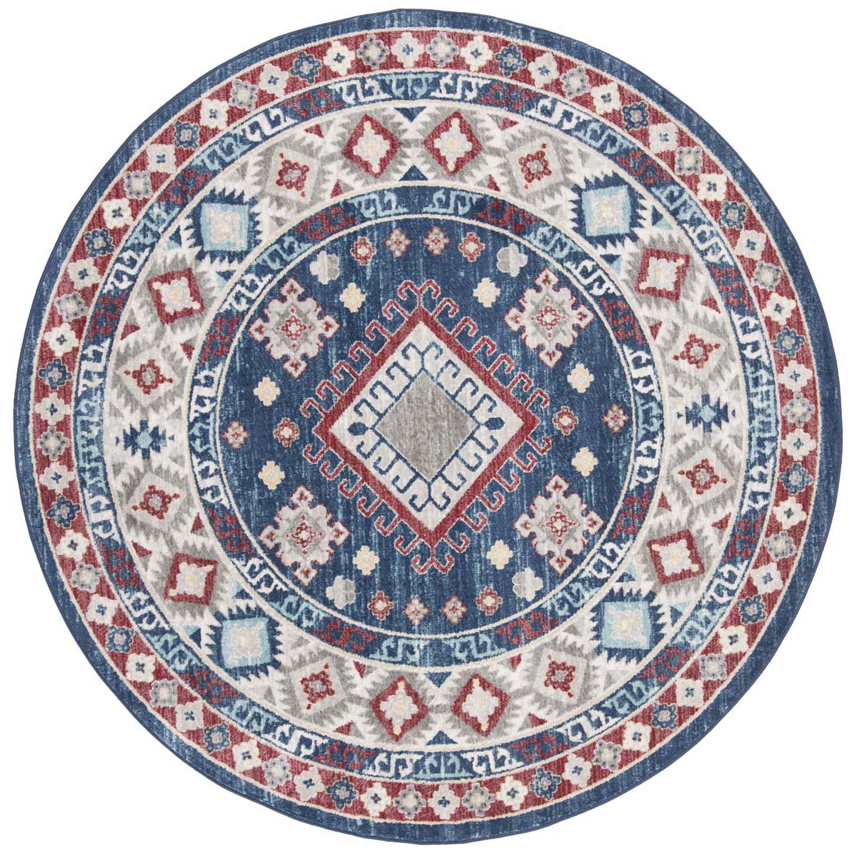 Safavieh Kazak 100 119 Rug, KZK119 - Navy / Red