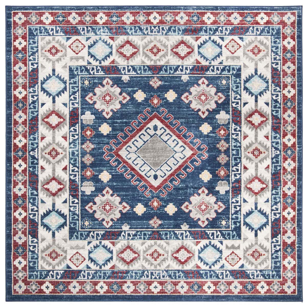 Safavieh Kazak 100 119 Rug, KZK119 - Navy / Red