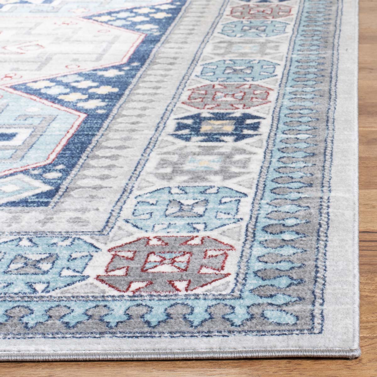 Safavieh Kazak 100 120 Rug, KZK120 - Grey / Blue