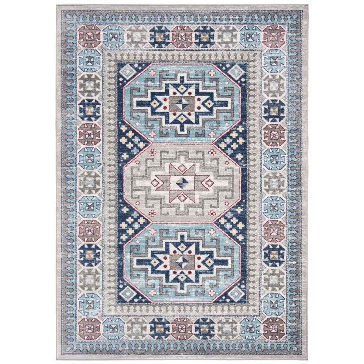 Safavieh Kazak 100 120 Rug, KZK120 - Grey / Blue