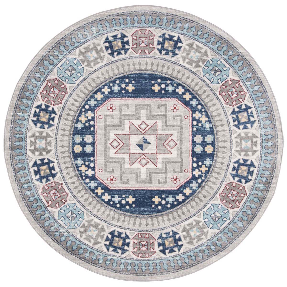 Safavieh Kazak 100 120 Rug, KZK120 - Grey / Blue