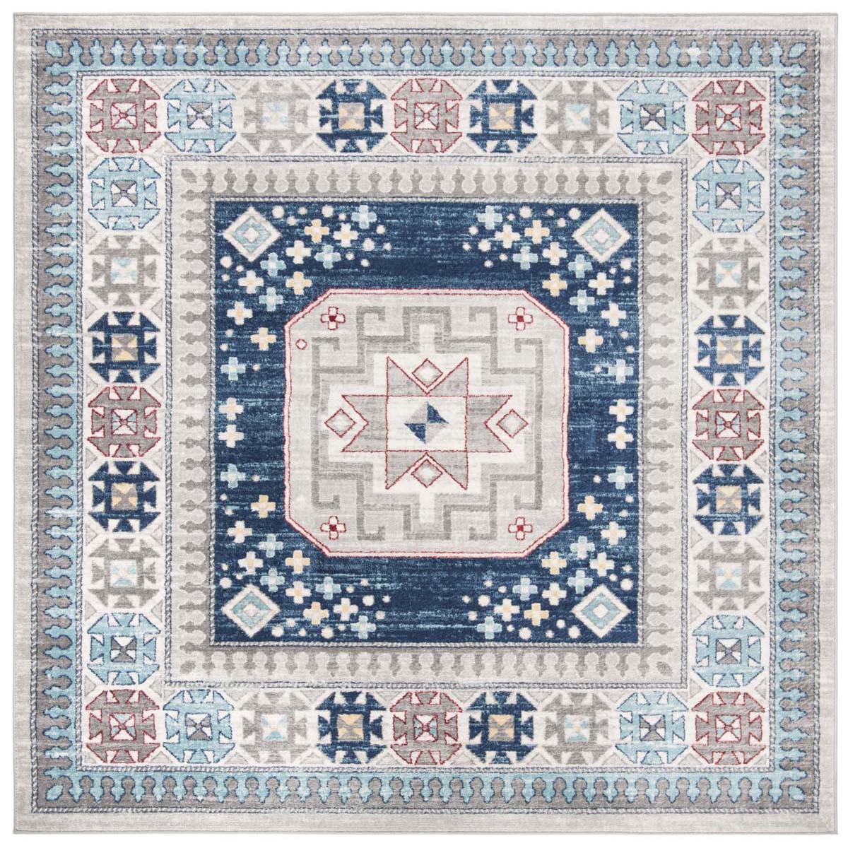 Safavieh Kazak 100 120 Rug, KZK120 - Grey / Blue