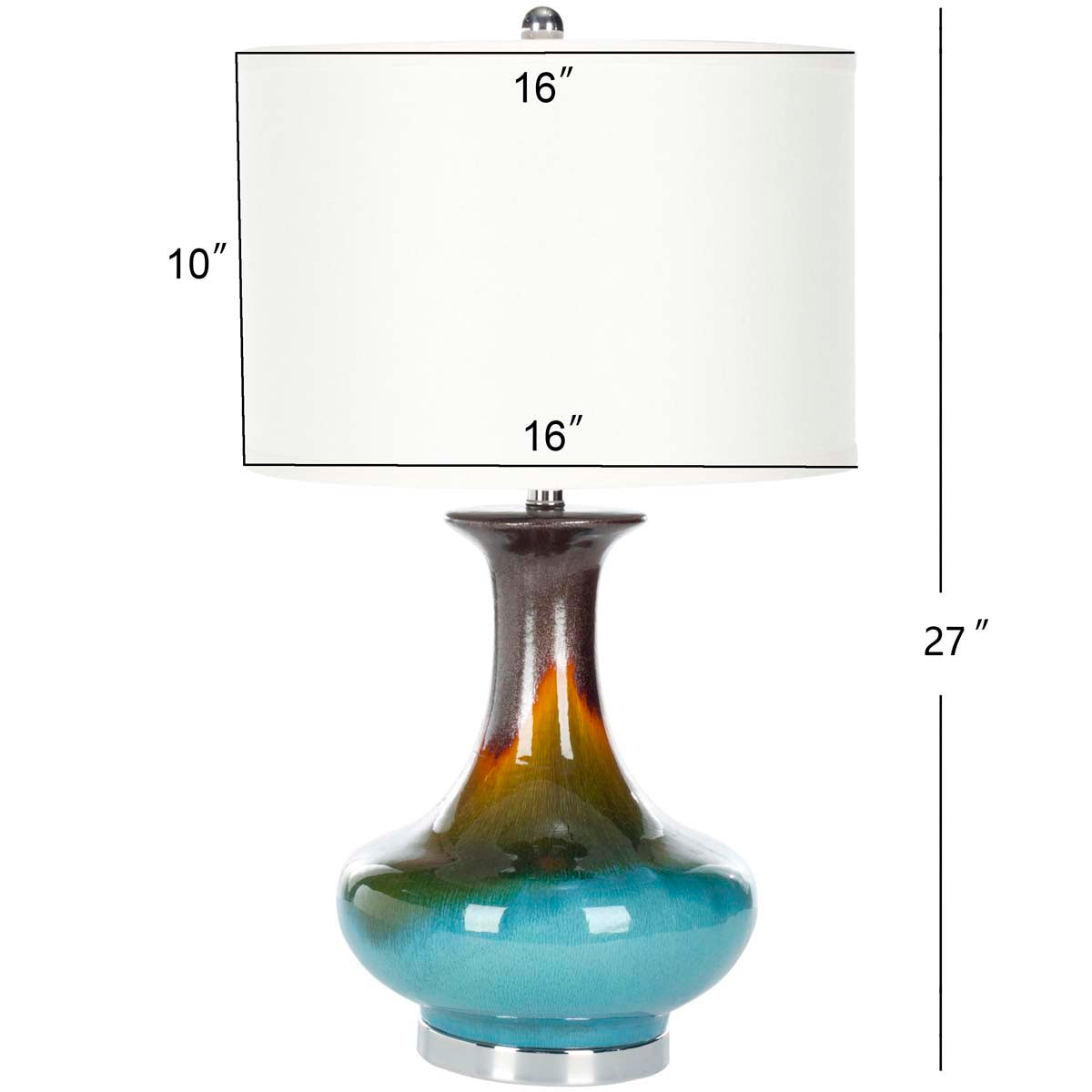 Safavieh Georgia 29 Inch H Table Lamp, LIT4054 - Reactive Blue