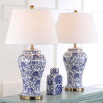 Safavieh Spring 29 Inch H Blossom Table Lamp, LIT4170 - Blue/White (Set of 2)