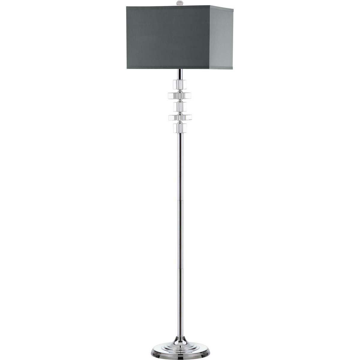 Safavieh Times 60.5 Inch H Square Floor Lamp, LIT4174 - Clear/Chrome