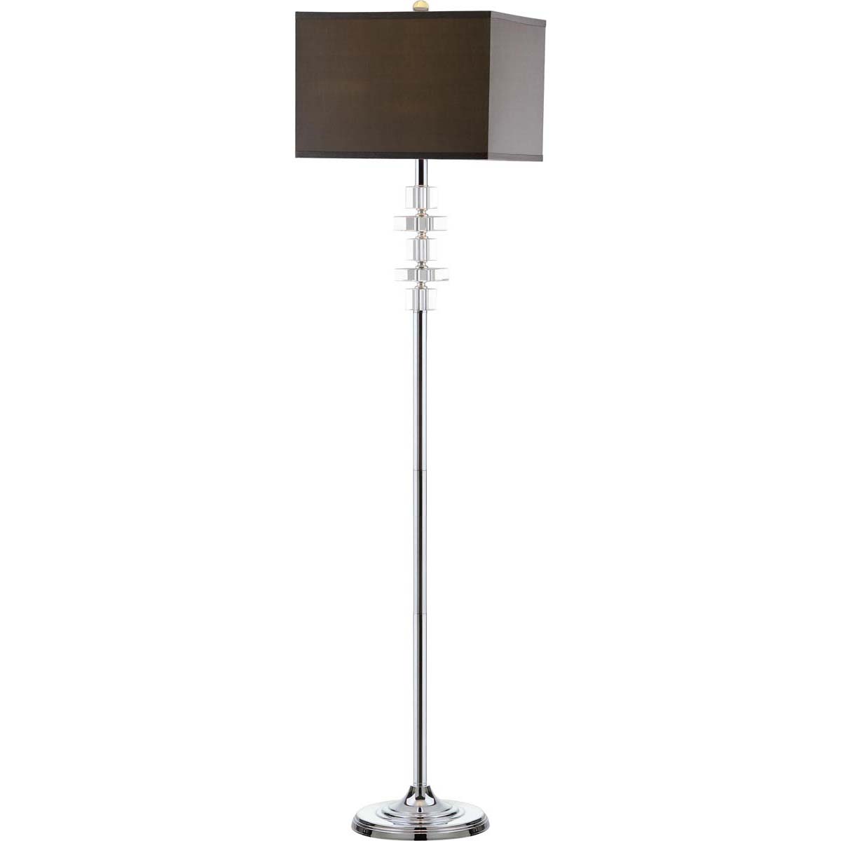 Safavieh Times 60.5 Inch H Square Floor Lamp, LIT4174 - Clear/Chrome