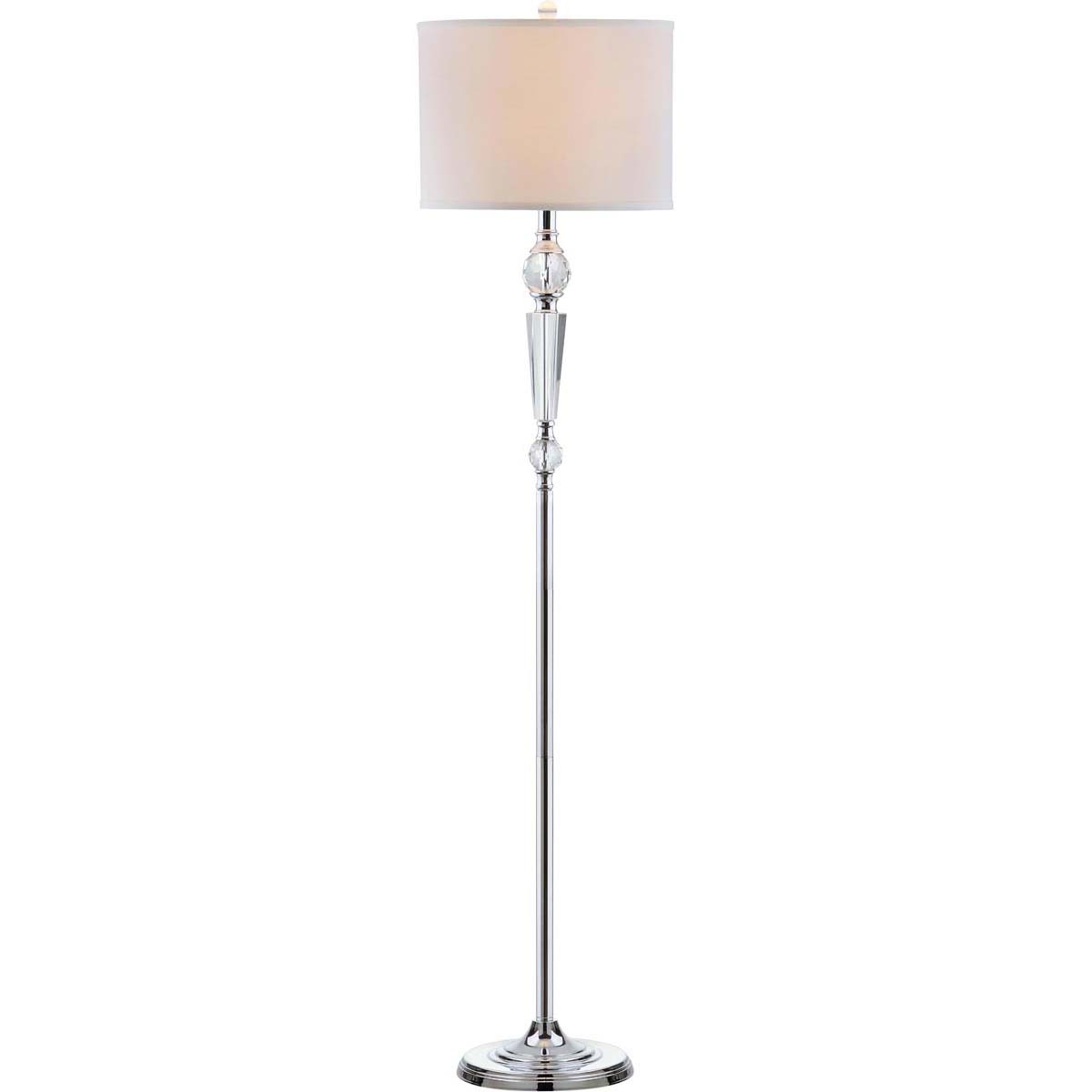 Safavieh Savannah 60 Inch H Floor Lamp, LIT4177 - Clear/Chrome