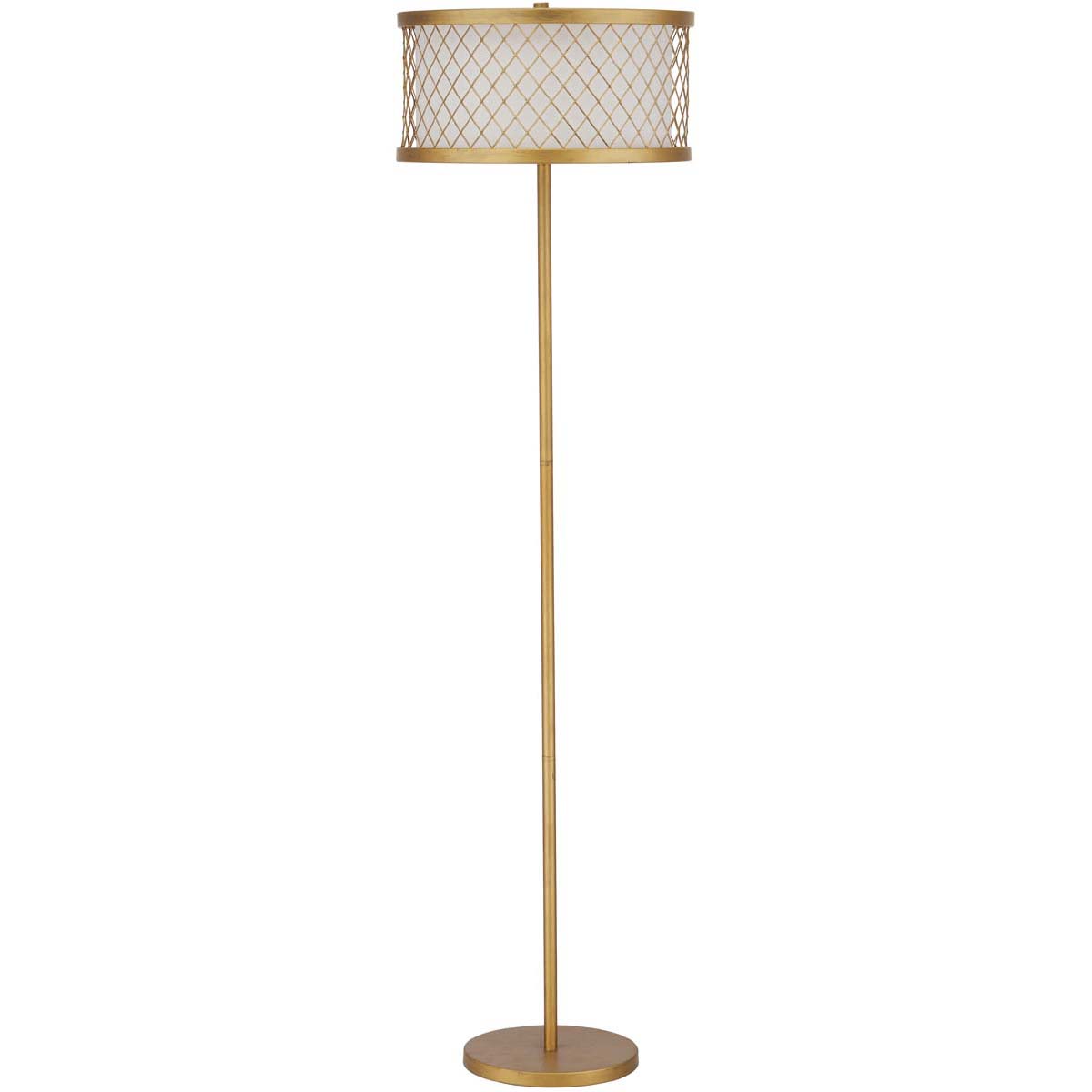 Safavieh Evie 58.25 Inch H Mesh Floor Lamp, LIT4199 - Antique Gold