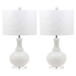 Safavieh Franny 25.75 Inch H Table Lamp, LIT4394 - White (Set of 2)