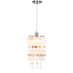 Safavieh Modern Capiz 1 Light 9 Inch Dia Pendant, LIT4479 - Natural Cream