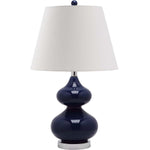 Safavieh Eva 24 Inch H Double Gourd Glass Lamp , LITS4086 - Navy