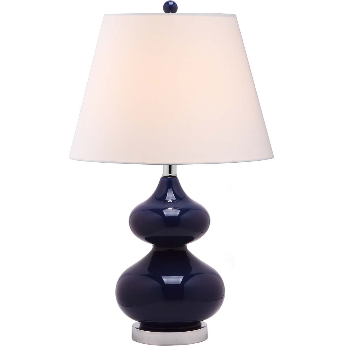 Safavieh Eva 24 Inch H Double Gourd Glass Lamp , LITS4086 - Navy