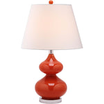 Safavieh Eva 24 Inch H Double Gourd Glass Lamp , LITS4086 - Orange