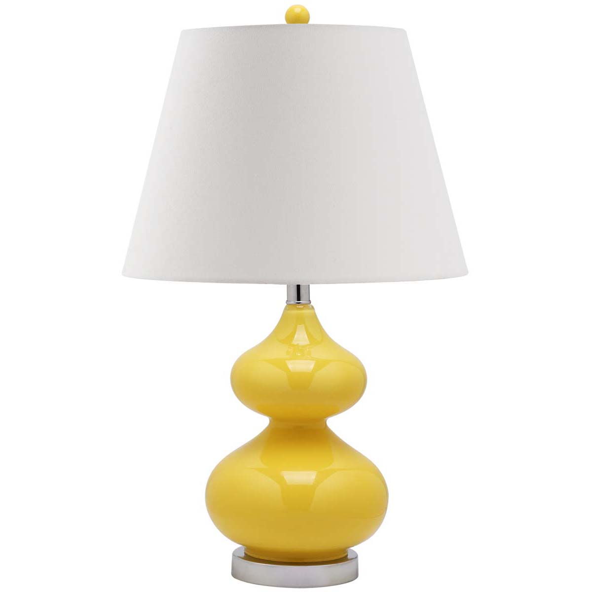 Safavieh Eva 24 Inch H Double Gourd Glass Lamp , LITS4086 - Yellow