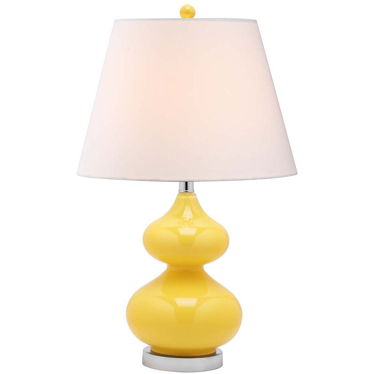 Safavieh Eva 24 Inch H Double Gourd Glass Lamp , LITS4086 - Yellow