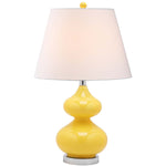 Safavieh Eva 24 Inch H Double Gourd Glass Lamp , LITS4086 - Yellow