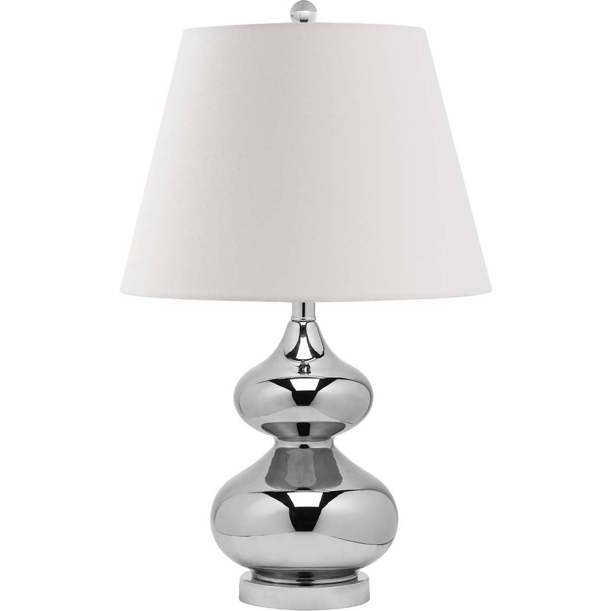 Safavieh Eva 24 Inch H Double Gourd Glass Lamp , LITS4086 - Silver