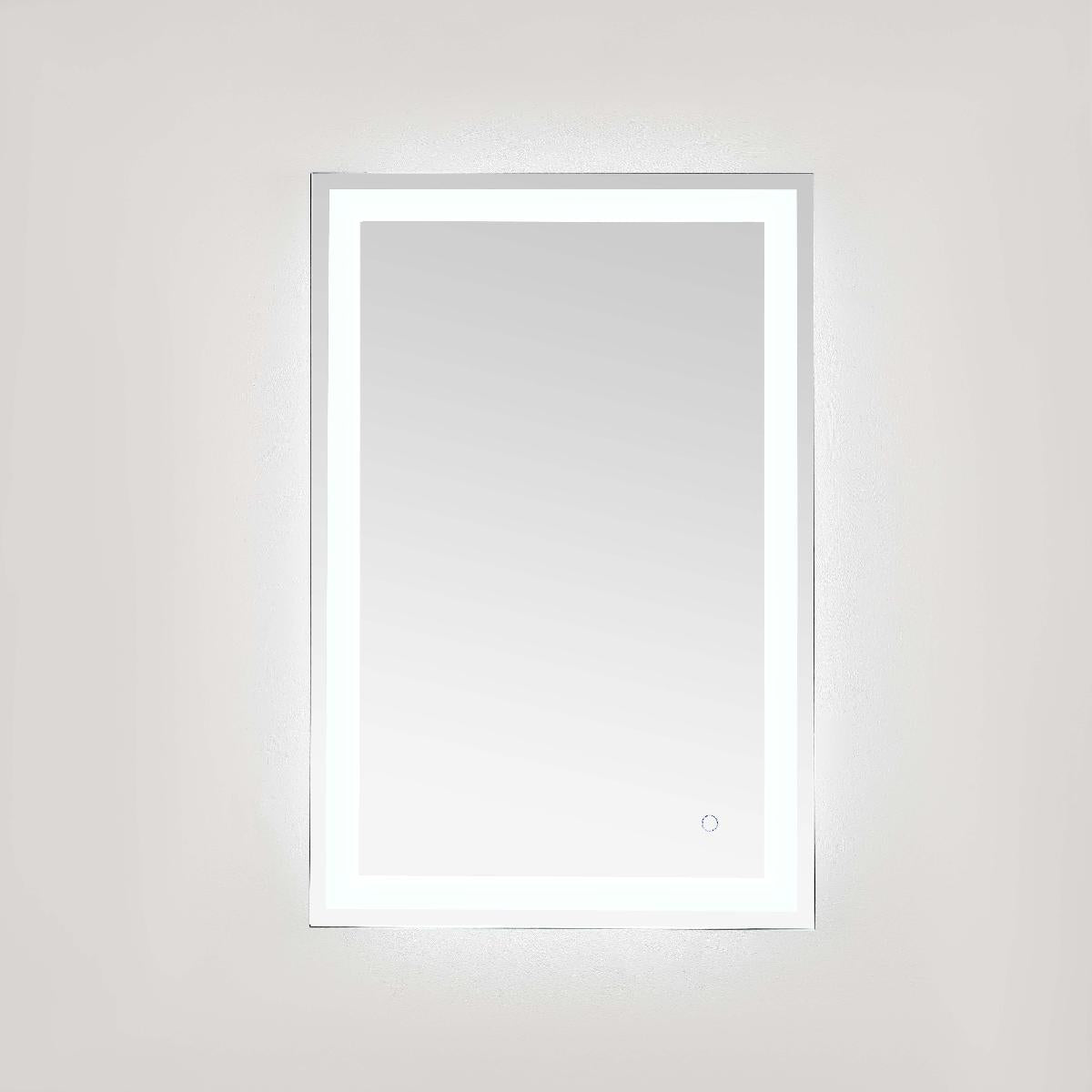 Safavieh Hyatt 24 LED Mirror, Silver / White - Silver / White