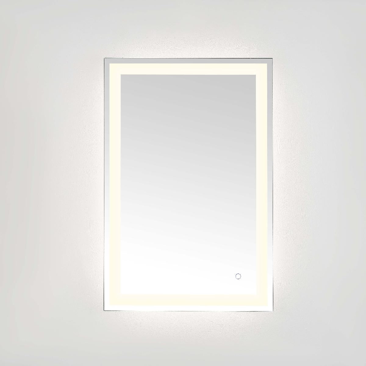 Safavieh Hyatt 24 LED Mirror, Silver / White - Silver / White